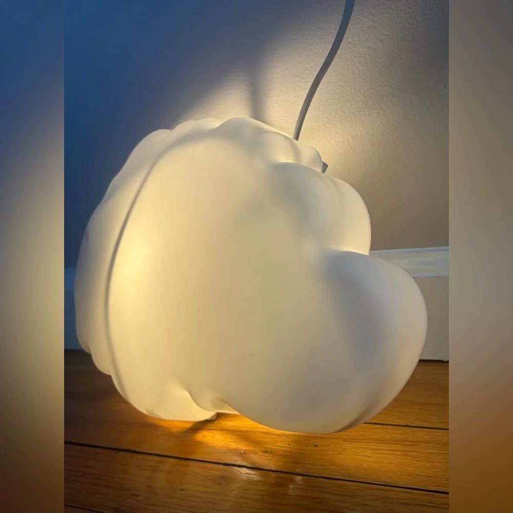 Ikea White Cloud Light Wall Light, Corded Lamp Kawaii Cute Aesthetic Home Decor